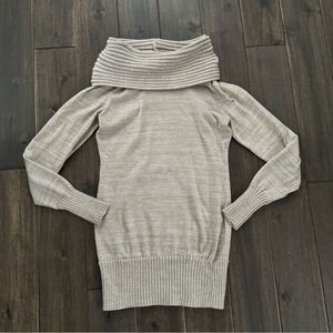 The Limited Tan Chunky Turtleneck Winter Apres Ski Sweater S